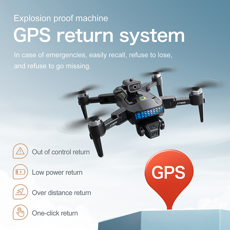 Drone RC XT555 GPS Baru Profes - Drone Kit With Camera ulasan dan harga